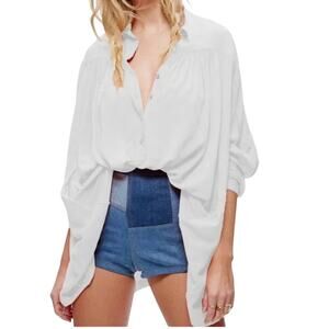FREE PEOPLE Lovely Day Top White OB576144 - Size Small